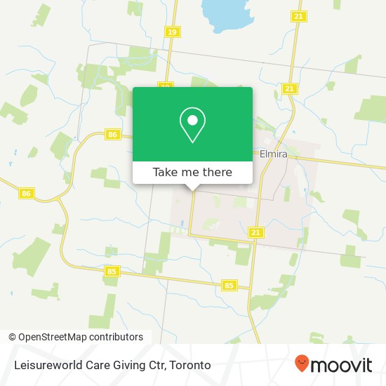 Leisureworld Care Giving Ctr map