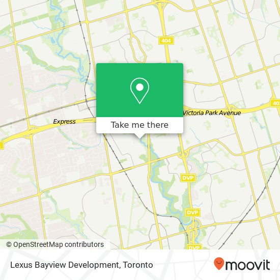 Lexus Bayview Development map