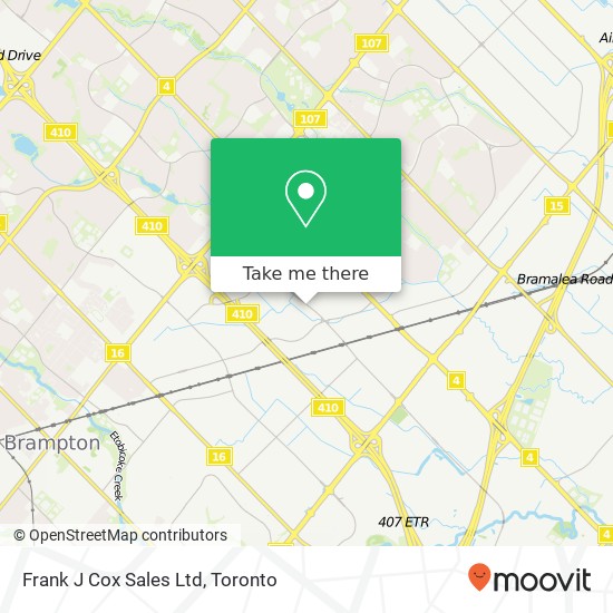 Frank J Cox Sales Ltd map