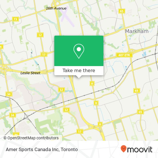 Amer Sports Canada Inc map