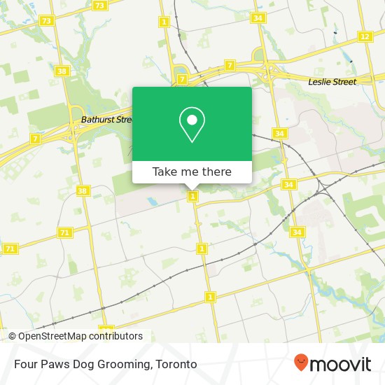Four Paws Dog Grooming map