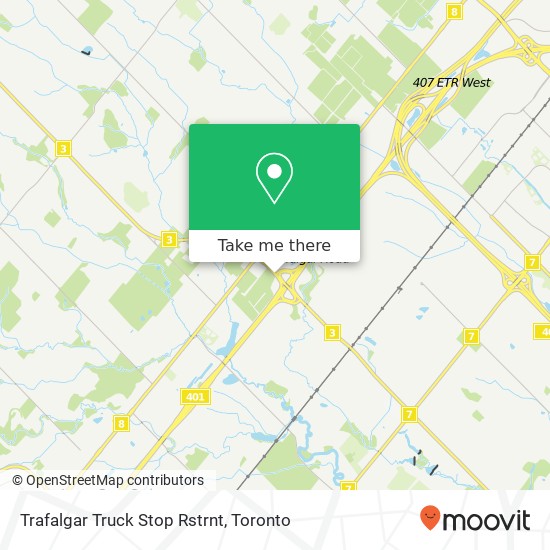 Trafalgar Truck Stop Rstrnt map