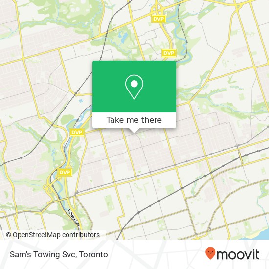 Sam's Towing Svc map