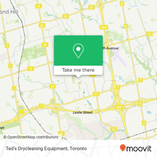 Ted's Drycleaning Equipment map