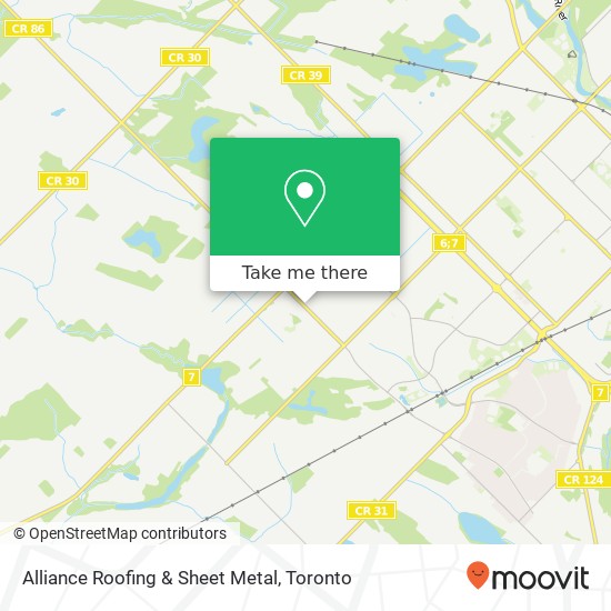 Alliance Roofing & Sheet Metal map