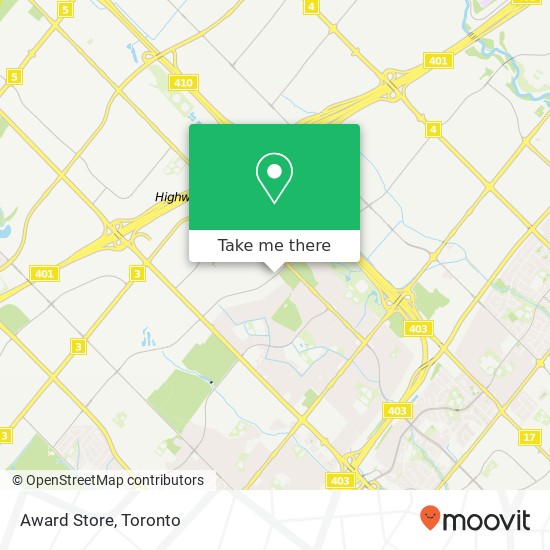 Award Store map