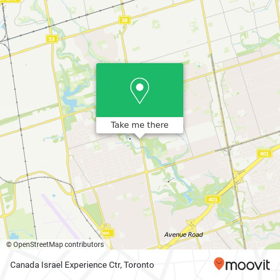 Canada Israel Experience Ctr map