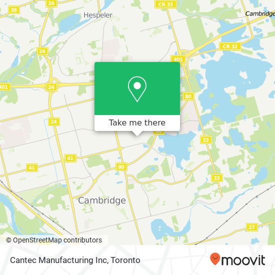 Cantec Manufacturing Inc map