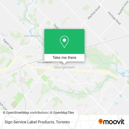 Sign Service Label Products map