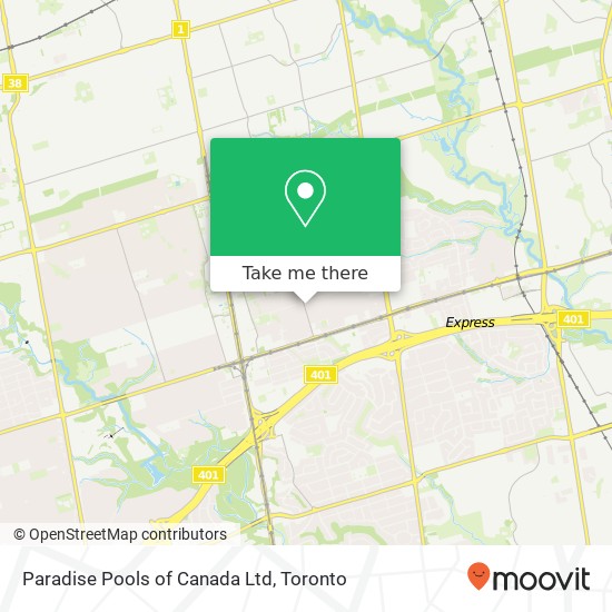 Paradise Pools of Canada Ltd map
