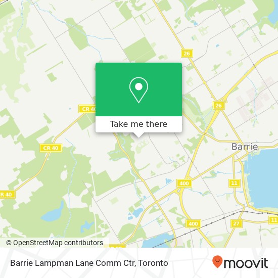 Barrie Lampman Lane Comm Ctr map