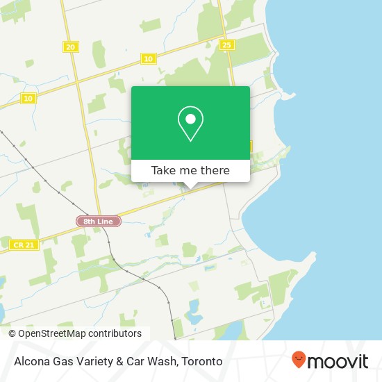 Alcona Gas Variety & Car Wash map