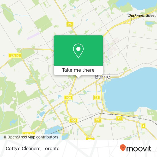 Cotty's Cleaners map