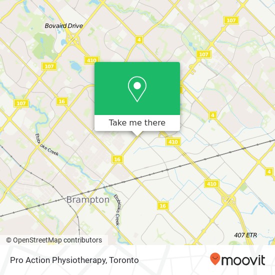 Pro Action Physiotherapy map