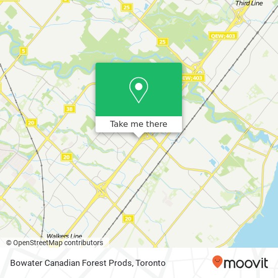 Bowater Canadian Forest Prods map