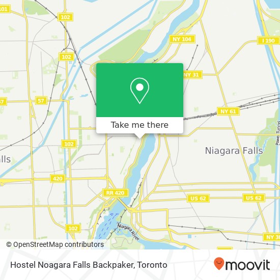 Hostel Noagara Falls Backpaker map