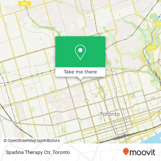 Spadina Therapy Ctr map