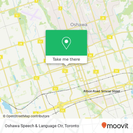 Oshawa Speech & Language Ctr map