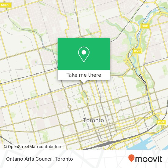 Ontario Arts Council map