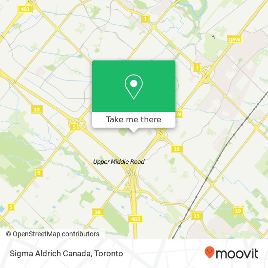 Sigma Aldrich Canada map