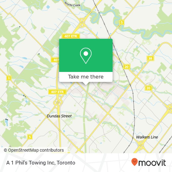 A 1 Phil's Towing Inc map