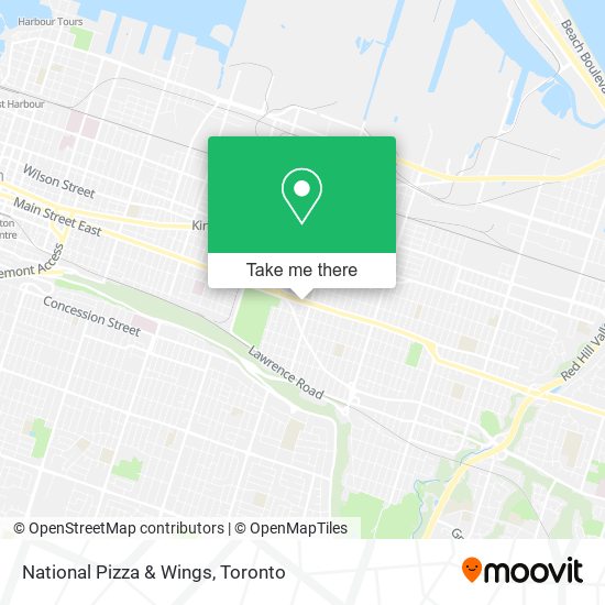 National Pizza & Wings map
