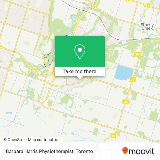 Barbara Harris Physiotherapist map