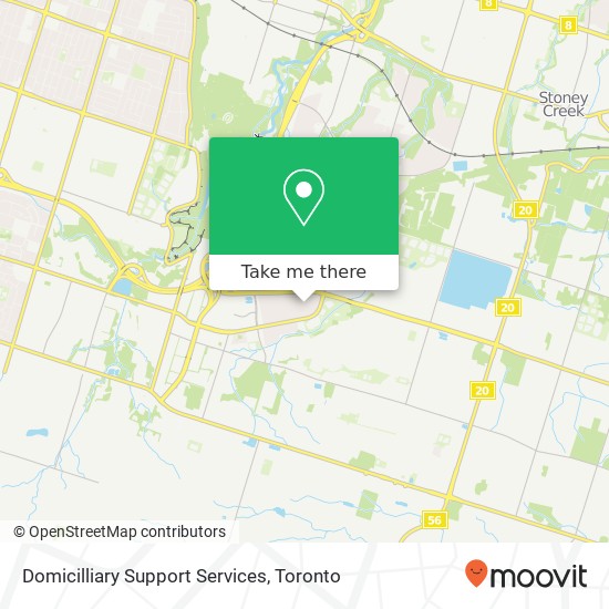 Domicilliary Support Services map