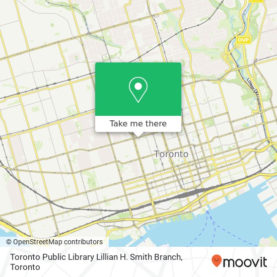 Toronto Public Library Lillian H. Smith Branch map