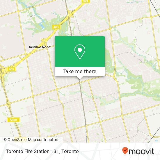 Toronto Fire Station 131 map