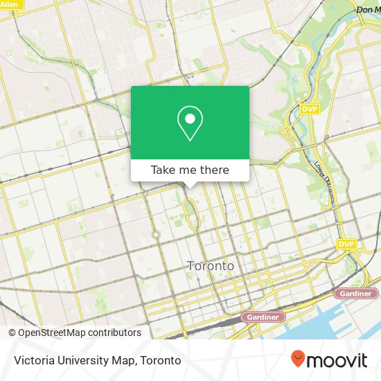Victoria University Map map