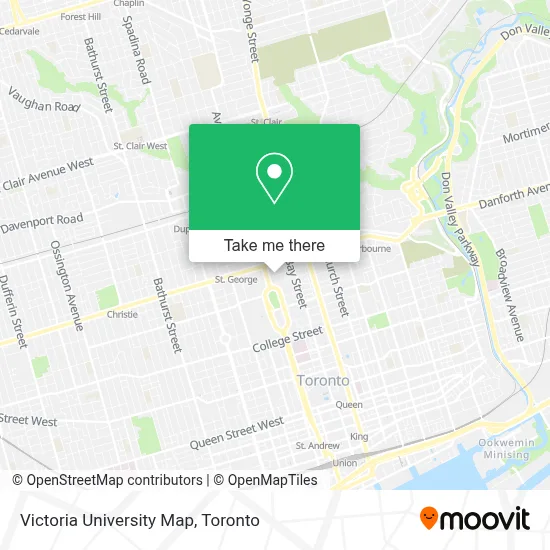 Victoria University Map map