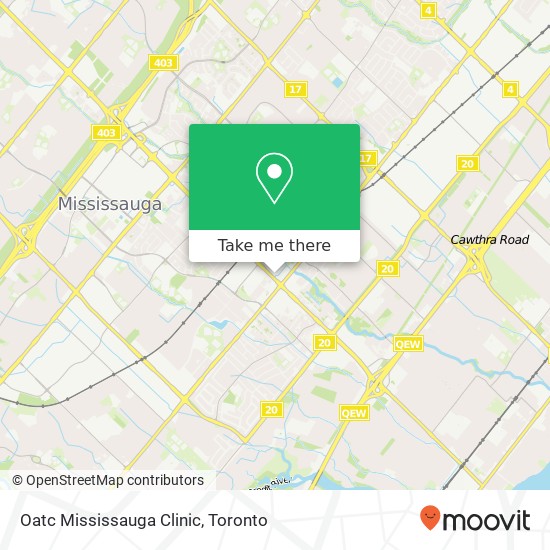 Oatc Mississauga Clinic map