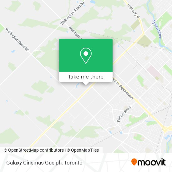 Galaxy Cinemas Guelph map