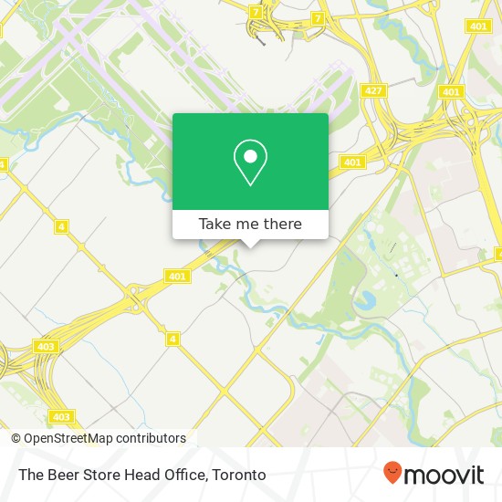 The Beer Store Head Office map