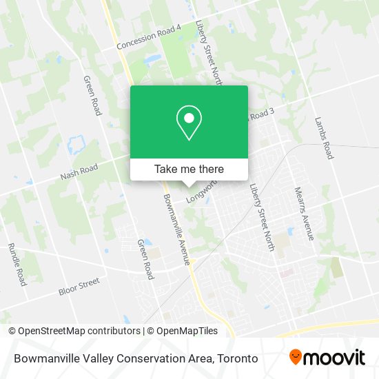 Bowmanville Valley Conservation Area map