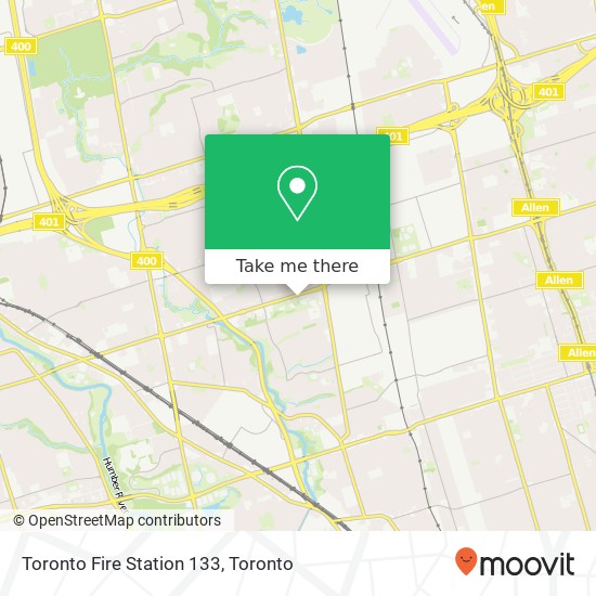 Toronto Fire Station 133 map