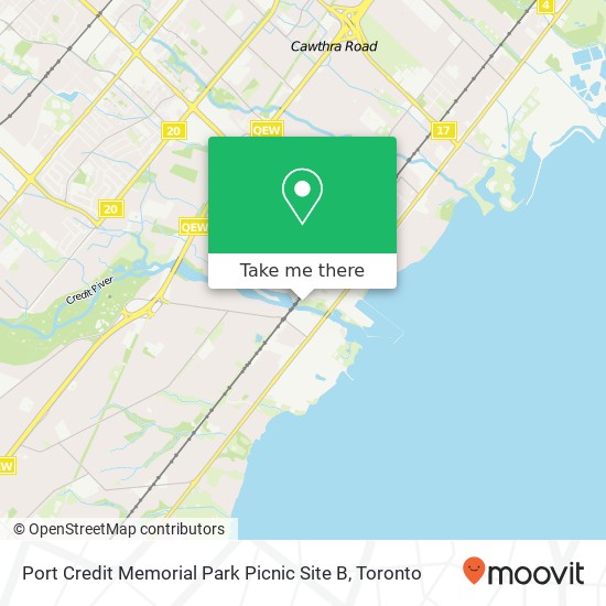 Port Credit Memorial Park Picnic Site B map