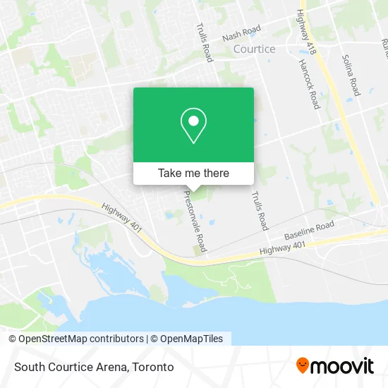 South Courtice Arena map