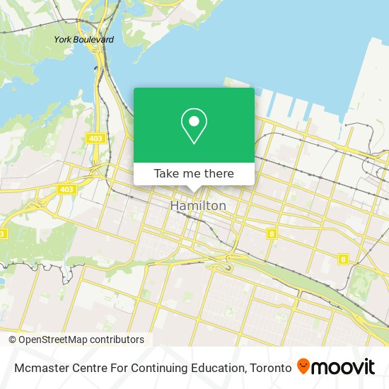 Mcmaster Centre For Continuing Education map