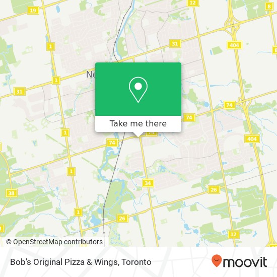 Bob's Original Pizza & Wings map