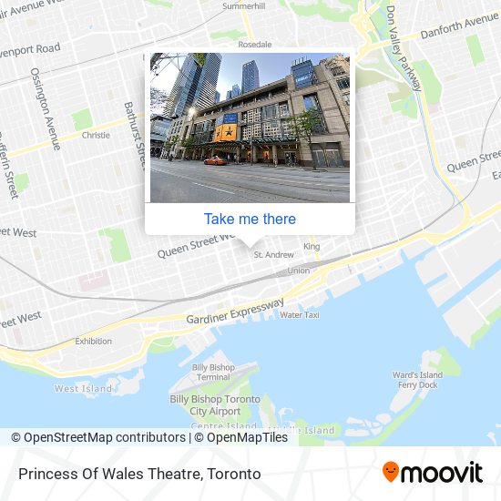 Princess Of Wales Theatre map