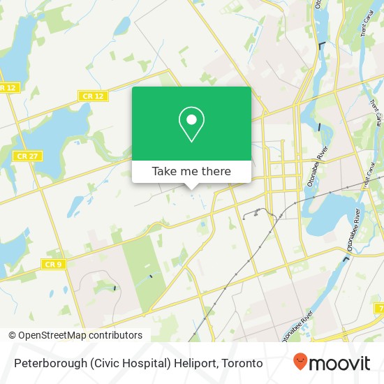 Peterborough (Civic Hospital) Heliport map