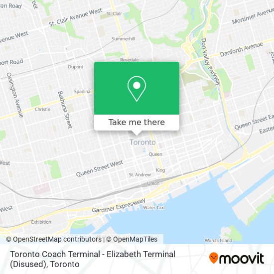 Toronto Coach Terminal - Elizabeth Terminal (Disused) plan
