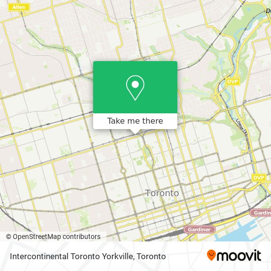 Intercontinental Toronto Yorkville map