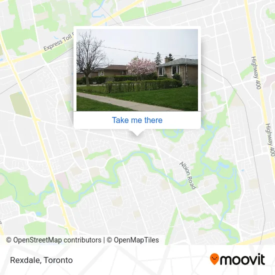 Rexdale map