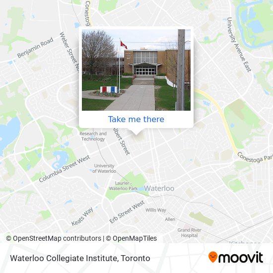 Waterloo Collegiate Institute map