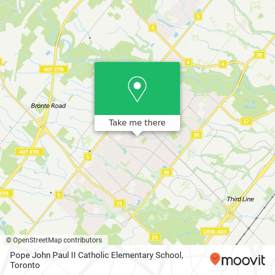 Pope John Paul II Catholic Elementary School map