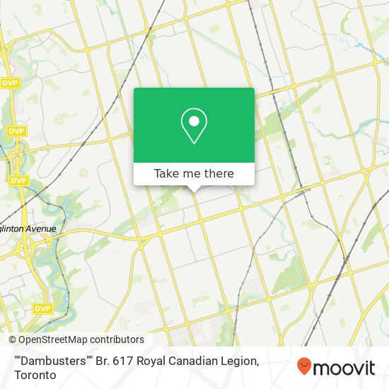 ""Dambusters"" Br. 617 Royal Canadian Legion map