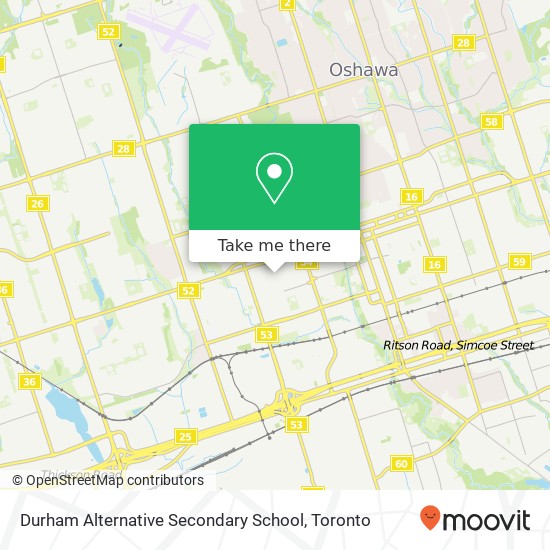 Durham Alternative Secondary School map